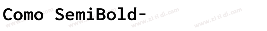 Como SemiBold字体转换